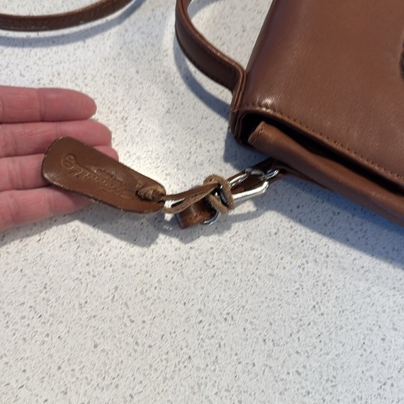 Fossil Women's Brown Leather silver Tone Crossbody Bag With Magnetic Lock Sz S - Picture 11 of 14